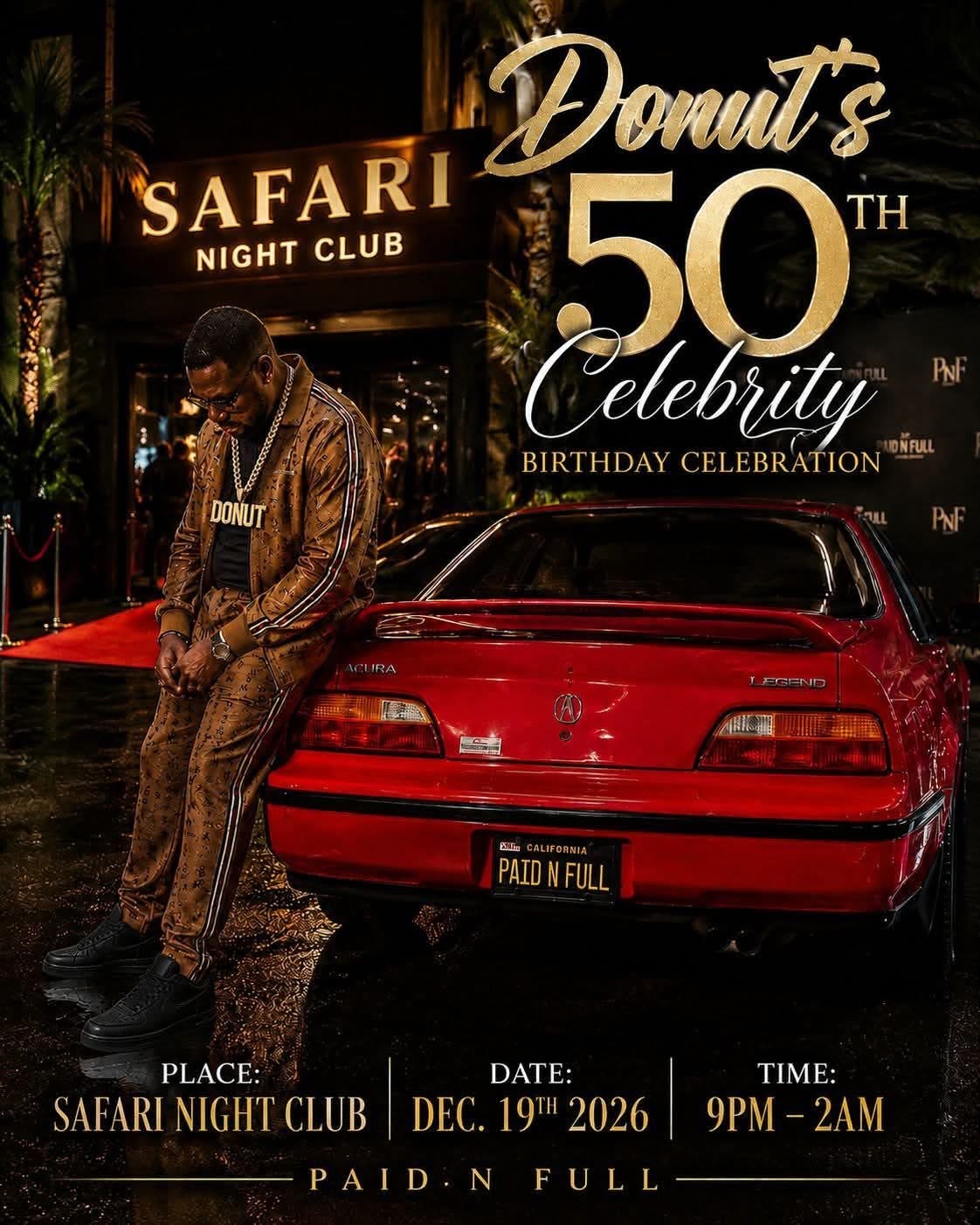 Donuts 50th Paid N Full Celebrity Birthday Party
